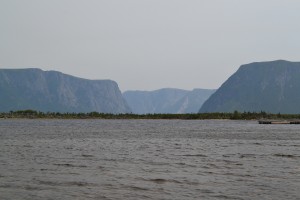 The view of the fjord of Western Brook from the snorkeling site