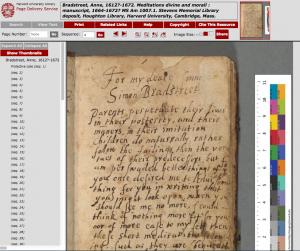 The Andover manuscript is one of many such digitized resources freely available via the Harvard University library catalog.