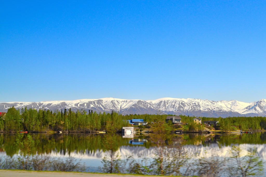 Lake Wasilla and the Chugach Mountains in the background