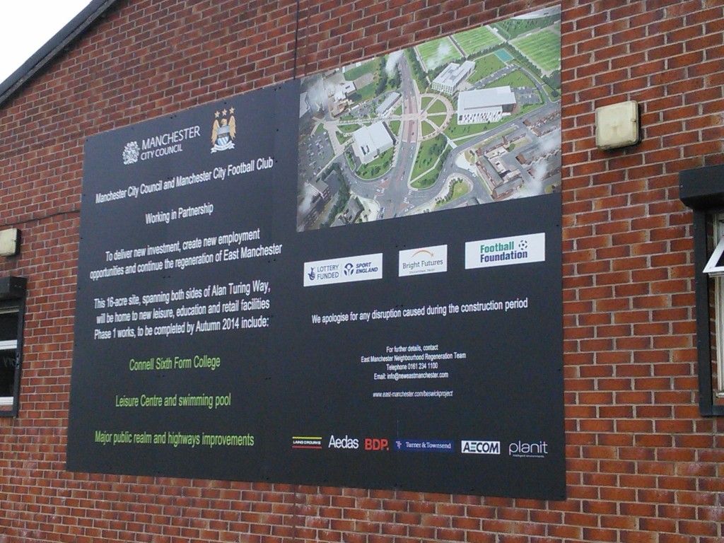 A regeneration project jointly owned by the Manchester City Council and the Man City Football Club. The site includes parts of the 2002 Commonwealth Games 'Sports City' site. 