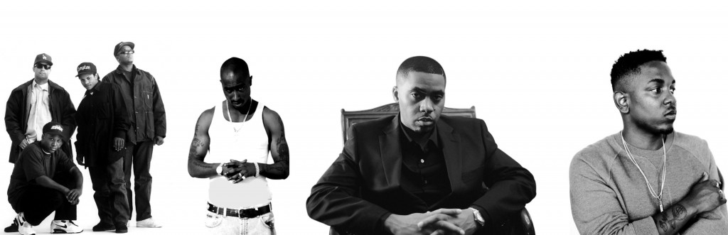 N.W.A., Tupac, Nas, and Kendrick Lamar.