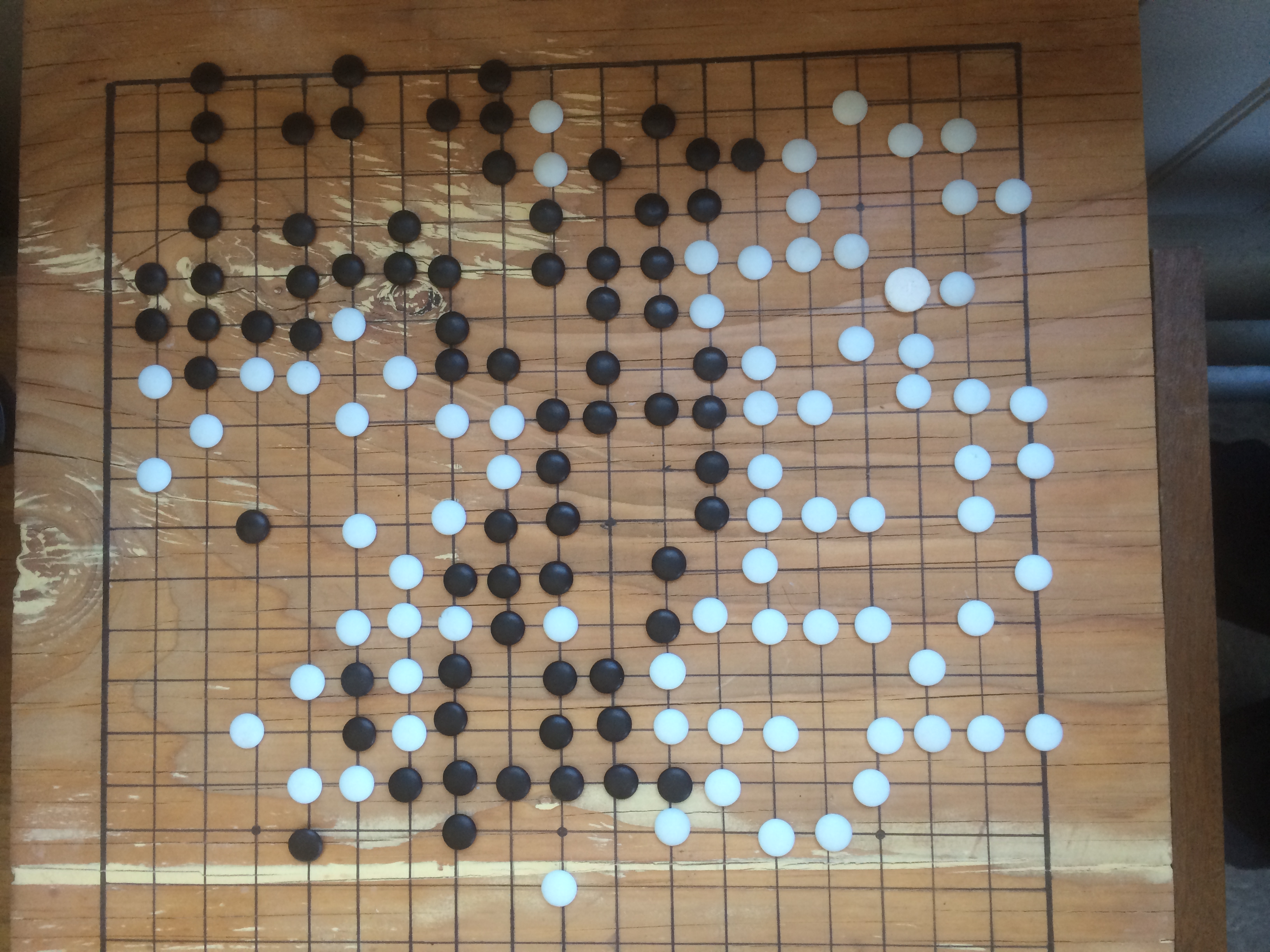 A recent game of Go: James-White and Eddie - Black